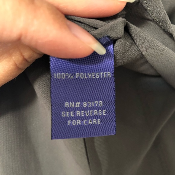 Vivienne Tam grey ruffle blouse designer chiffon semi sheer grey colour - Picture 6 of 8